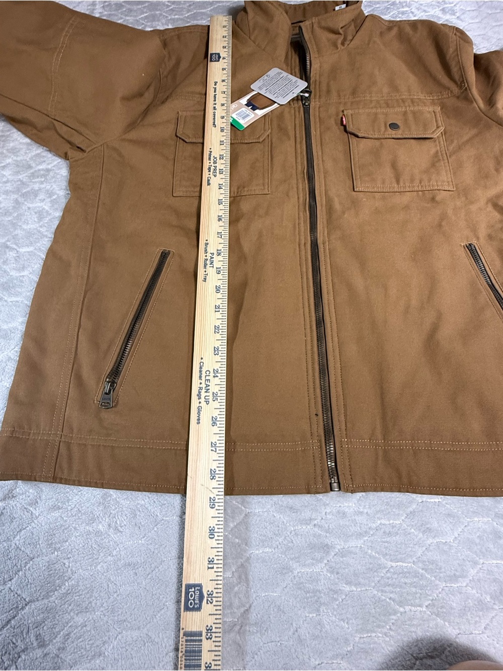 Levi’s Duck Canvas Quilted Work Jacket Men’s XL Brown Full Zip Insulated NWT - Picture 5 of 11